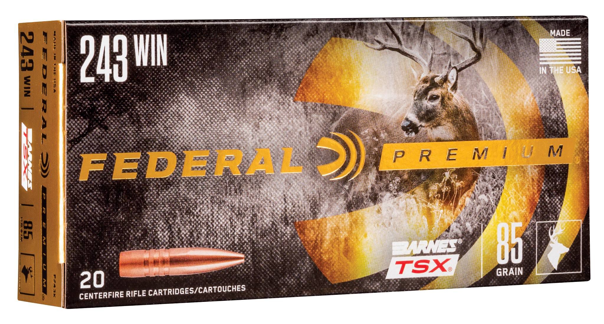 Federal 243 85gr Barnes TSX – Powerful .243 Win Deer Hunting Ammo, 3200 fps, 20 Rounds - Image 3
