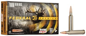Barnes TSX, 7mm Rem Mag, 160 Grain, Barnes Triple-Shock X Bullet (TSX), 2940 fps