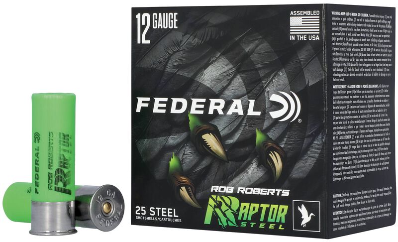 Rob Roberts Raptor Steel, 12 Gauge, 2 Shot, 3 in, 1 3/8 oz, 1400 fps