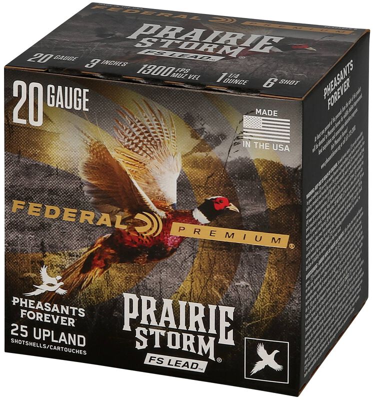 Prairie Storm FS Lead, 20 Gauge, 6 Shot, 3 in, 1 oz, 1300 fps