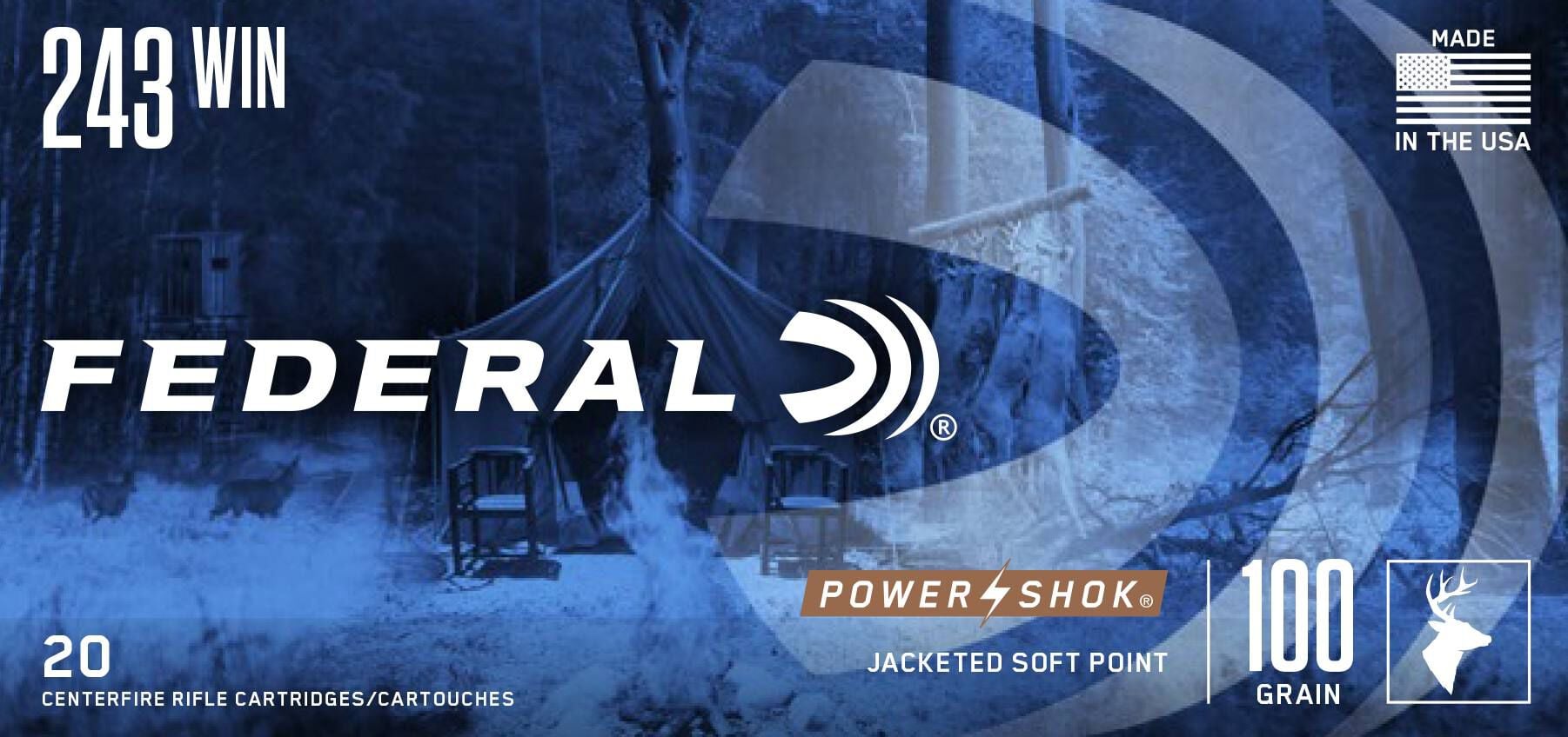 Federal 243 100gr JSP – Proven .243 Win Deer Hunting Ammo, 2960 fps, 20 Rounds 3 Federal 243 100gr JSP – Proven .243 Win Deer Hunting Ammo, 2960 fps, 20 Rounds - Image 3