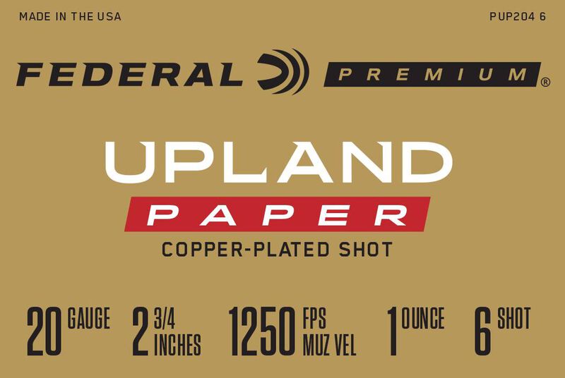 Upland Paper, 20 Gauge, 6 Shot, 2-3/4 in, 1 oz, 1250 fps