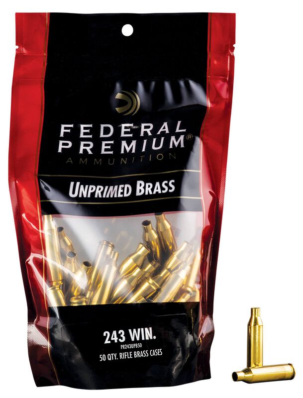 Unprimed Brass-Rifle, 243 Win