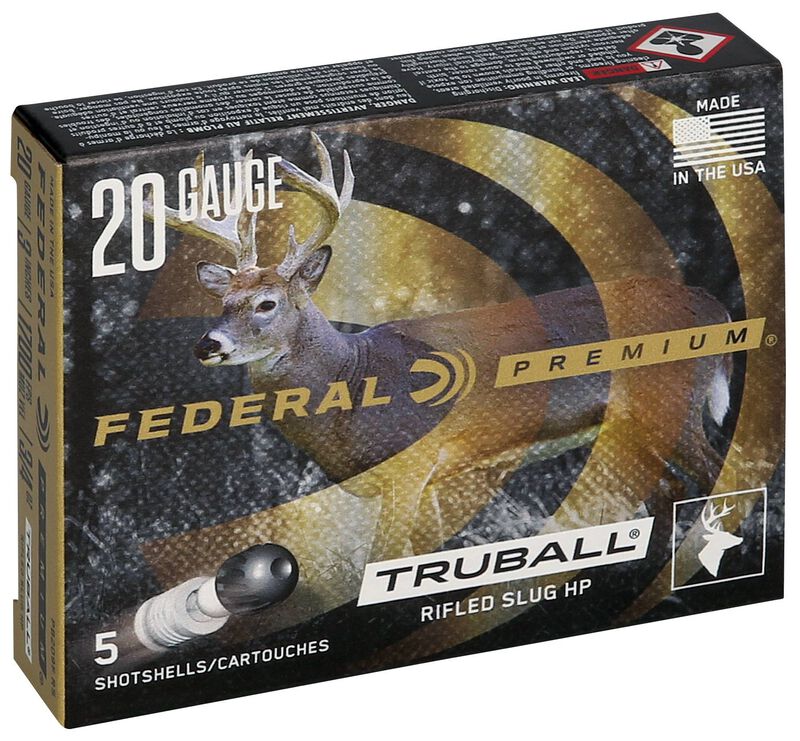 TruBall Rifled Slug, 20 Gauge, 328 Grain, 3 in, 1700 fps