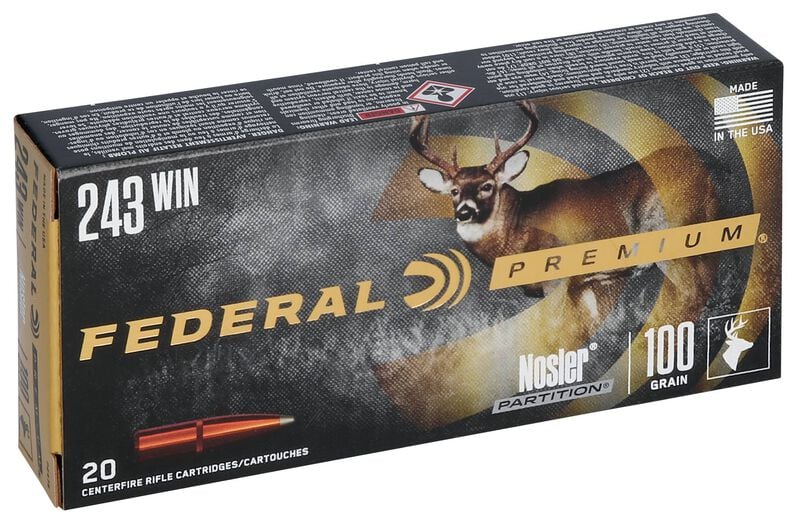 Nosler Partition, 243 Win, 100 Grain, Nosler Partition, 2850 fps
