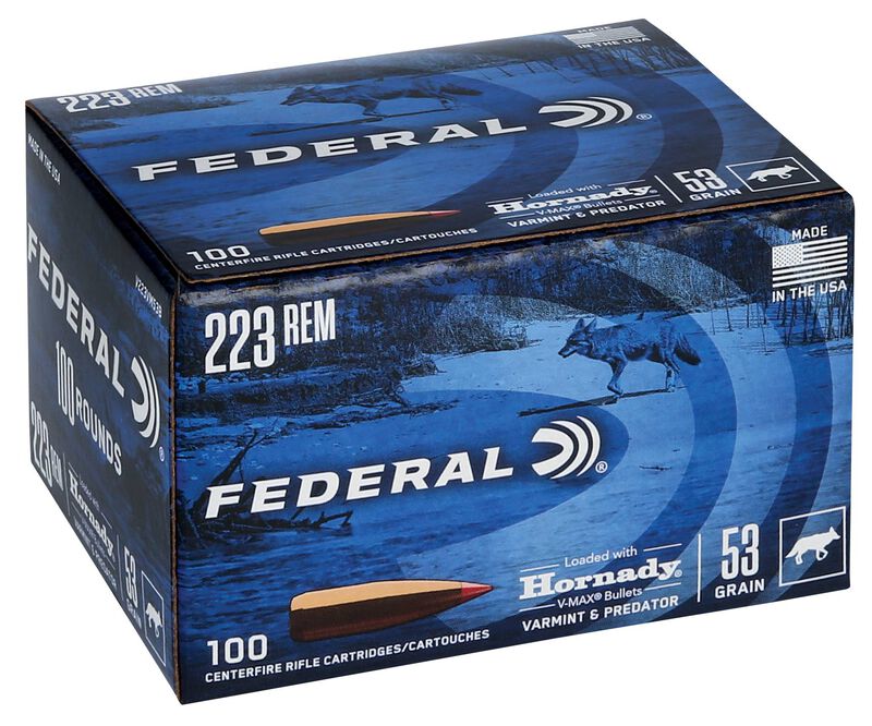 Varmint &amp; Predator, 223 Rem, 53 Grain, Hornady&reg; V-Max&reg;, 3400 fps