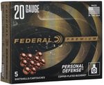 Personal Defense Shotshell with FLITECONTROL Wad, 20 Gauge, 2 Buck Shot, 2-3/4 in, 1325 fps