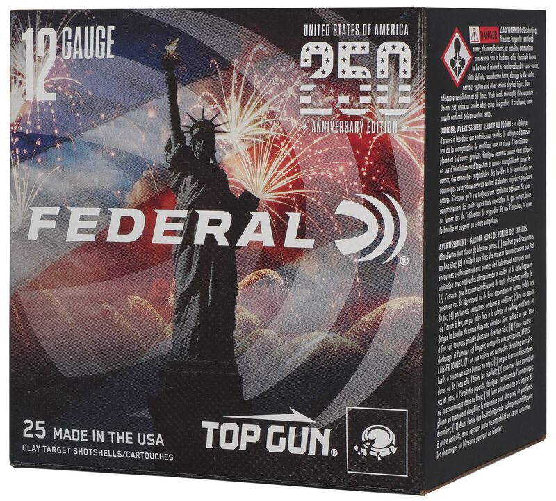 250th Anniversary USA Shotshell, 12 Gauge, 8 Shot, 2-3/4 in, 1 1/8 oz, 1145 fps