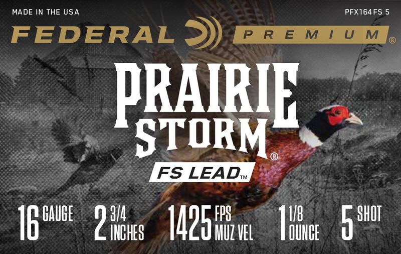 Prairie Storm FS Lead, 16 Gauge, 5 Shot, 2-3/4 in, 1 1/8 oz, 1425 fps