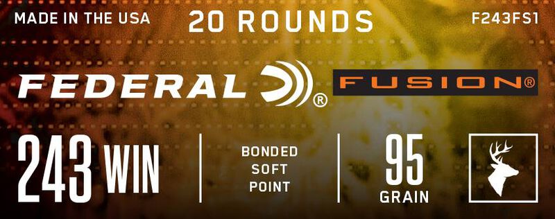 Fusion Rifle, 243 Win, 95 Grain, Fusion Soft Point, 2980 fps