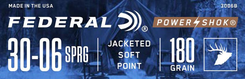 Power-Shok Rifle, 30-06 Springfield, 180 Grain, Jacketed Soft Point, 2700 fps