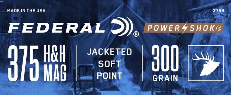 Power-Shok Rifle, 375 H&amp;H Magnum, 300 Grain, Jacketed Soft Point, 2530 fps