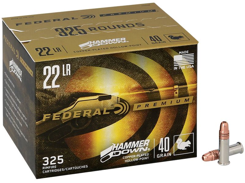 HammerDown Rimfire, 22 LR, 40 Grain, Copper Plated Hollow Point, 1200 fps
