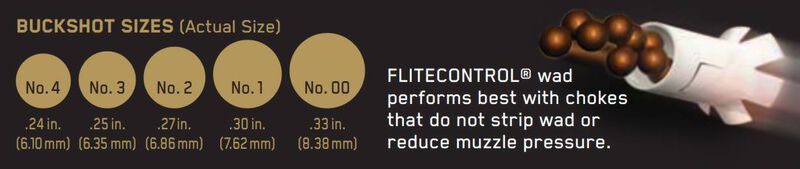 Personal Defense Shotshell with FLITECONTROL Wad, 20 Gauge, 2 Buck Shot, 2-3/4 in, 1325 fps