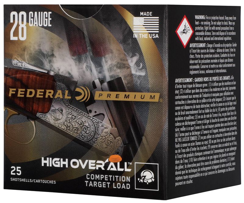 High Over All, 28 Gauge, 8.5 Shot, 2-3/4 in, 3/4 oz, 1250 fps