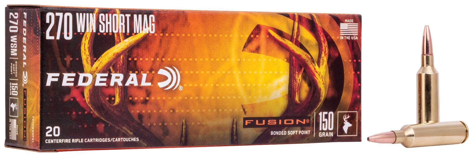 Federal 270 WSM 150gr Fusion – Powerful .270 WSM Deer Hunting Ammo, 3060 fps, 20 Rounds