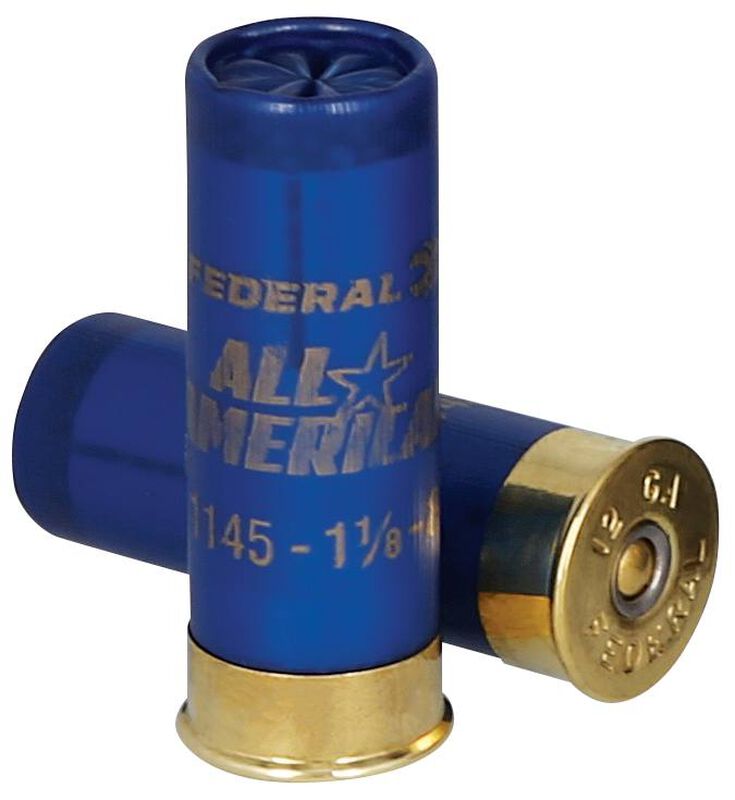 All-American, 12 Gauge, 8 Shot, 2-3/4 in, 1 1/8 oz, 1145 fps