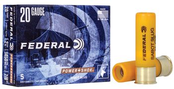 Power-Shok Sabot Slug, 20 Gauge, 328 Grain, 2-3/4 in, 1450 fps