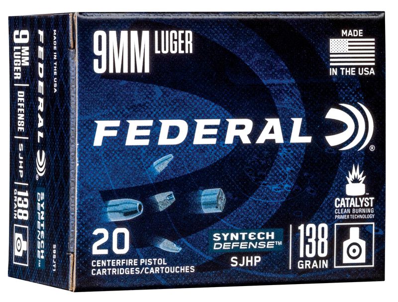 Syntech Defense, 9mm Luger, 138 Grain, Segmented Hollow Point, 1050 fps