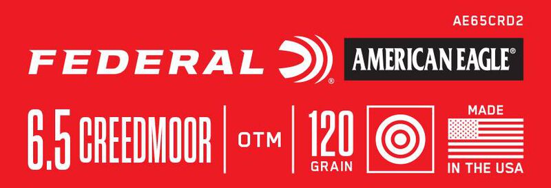 American Eagle Rifle, 6.5 Creedmoor, 120 Grain, Open Tip Match, 2900 fps