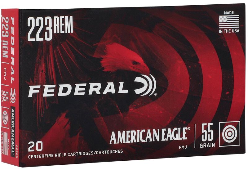 American Eagle Rifle, 223 Rem, 55 Grain, Full Metal Jacket, 3240 fps