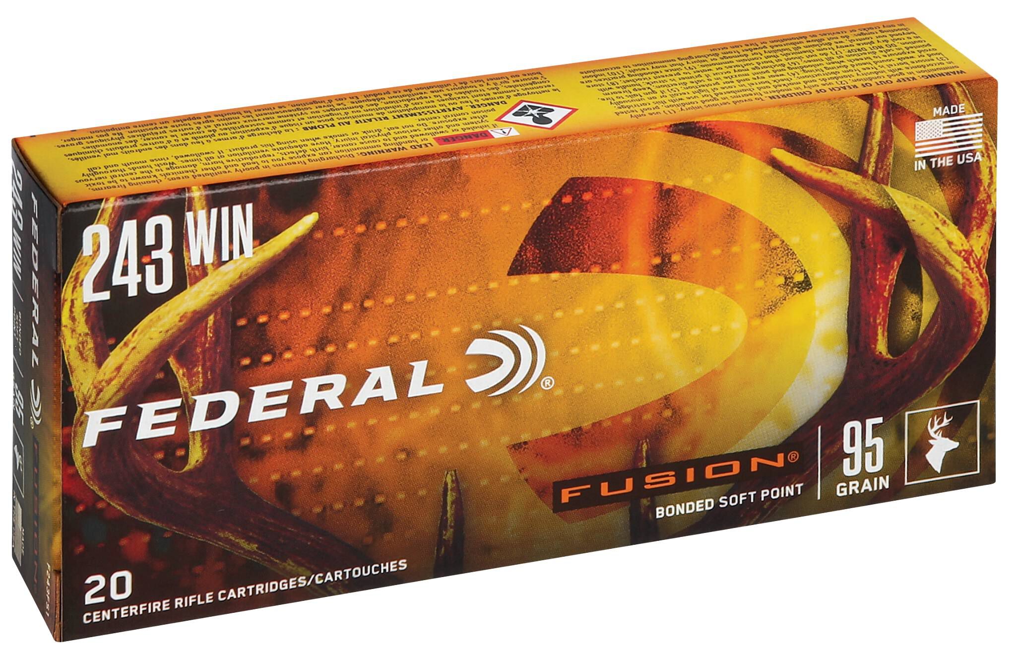 Federal 243 Win 95gr Fusion – Powerful .243 Winchester Deer Hunting Ammo, 2980 fps, 20 Rounds - Image 2