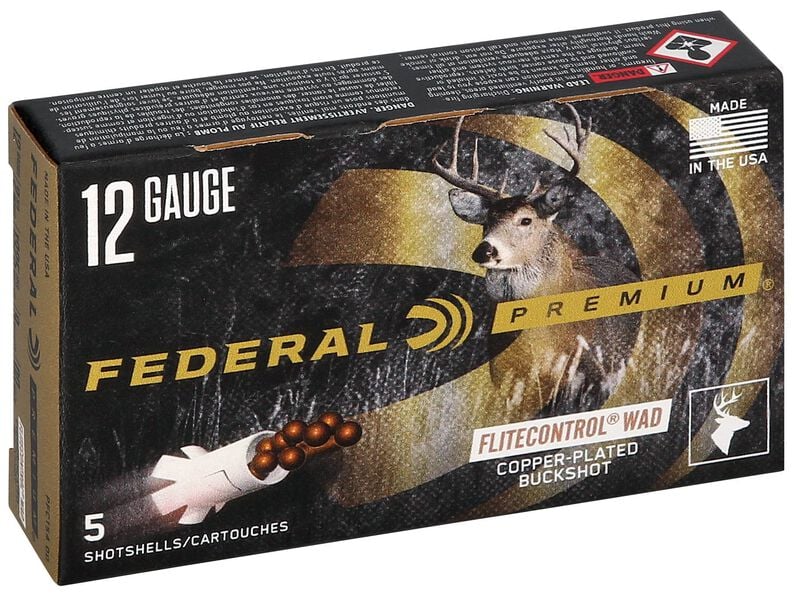 Buckshot with FLITECONTROL Wad, 12 Gauge, 00 Buck Shot, 2-3/4 in, 1325 fps