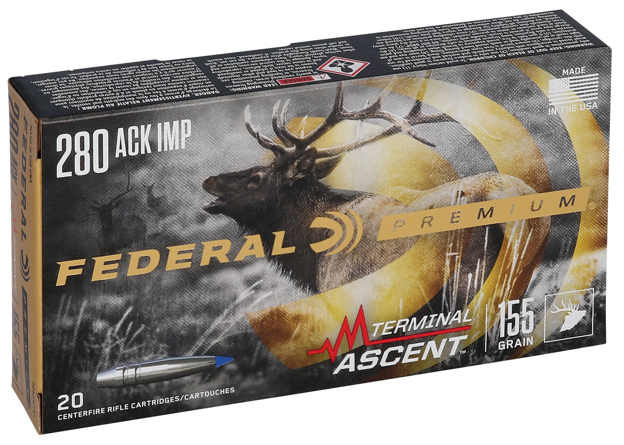 Federal 280 AI 155gr Terminal Ascent – Proven 280 Ackley Improved Long Range Hunting Ammo, 2930 fps, 20 Rounds - Image 3