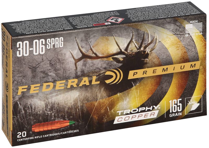 Trophy Copper, 30-06 Springfield, 165 Grain, Trophy Copper, 2800 fps