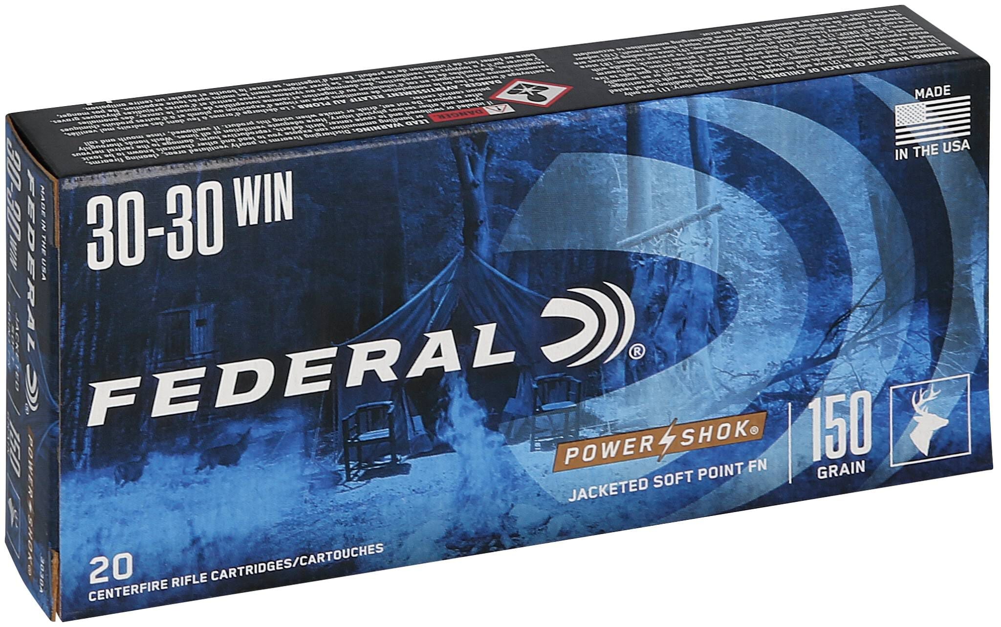 Buy Power-Shok Rifle 30-30 Win Ammo | 150 Grain, 2390 FPS | Federal