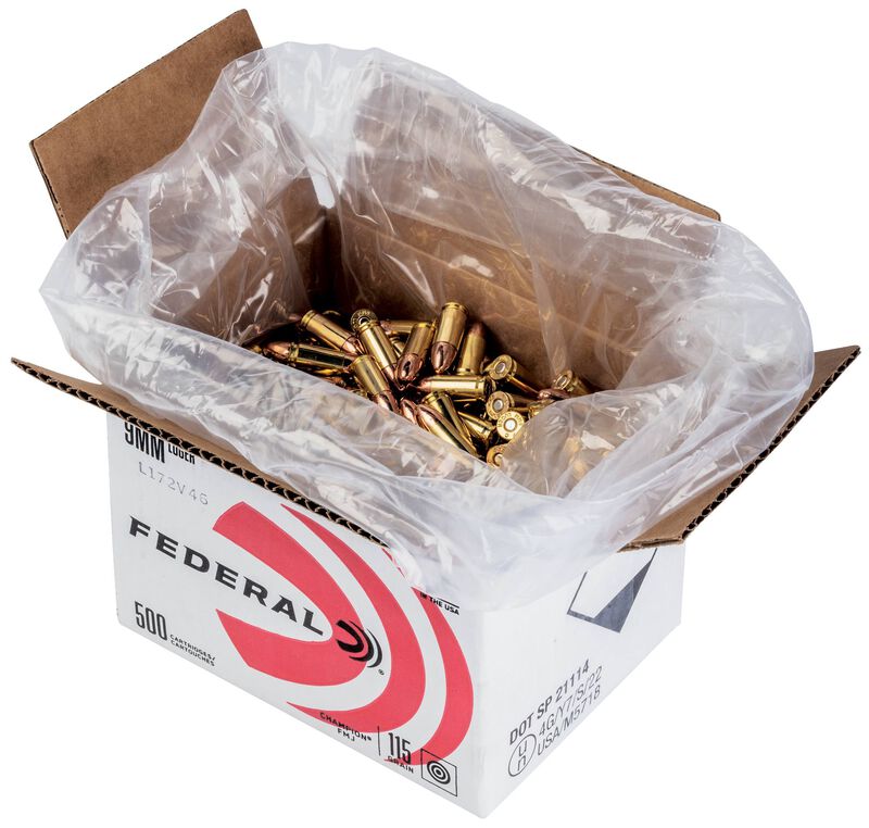 Champion Training, 9mm Luger, 115 Grain, Full Metal Jacket, 1125 fps