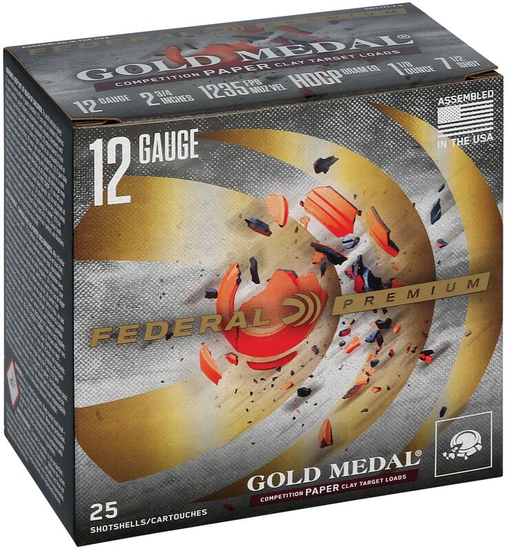 Gold Medal Paper, 12 Gauge, 7.5 Shot, 2-3/4 in, 1 1/8 oz, 1235 fps