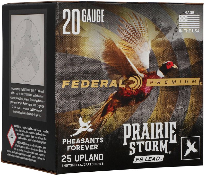 Prairie Storm FS Lead, 20 Gauge, 6 Shot, 3 in, 1 1/4 oz, 1300 fps