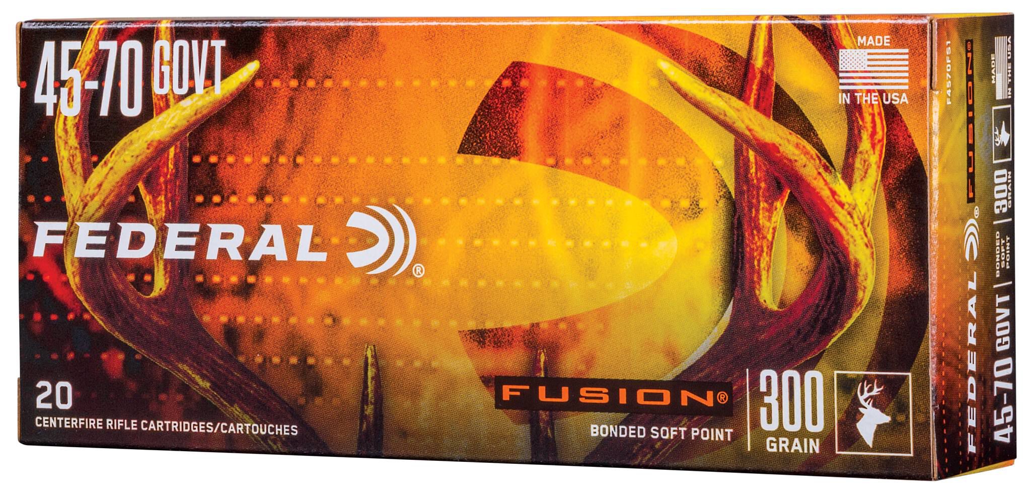 Federal 45-70 300gr Fusion – Powerful 45-70 Govt Deer and Black Bear Hunting Ammo, 1850 fps, 20 Rounds - Image 3
