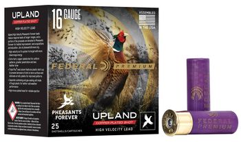 Upland Pheasants Forever High Velocity, 16 Gauge, 4 Shot, 2-3/4 in, 1 1/8 oz, 1425 fps