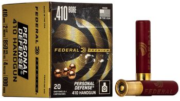 Personal Defense 410 Handgun, 410 Bore, 000 Buck Shot, 2-1/2 in, 850 fps