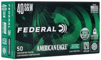 American Eagle Indoor Range Training Lead Free, 40 S&W, 120 Grain, Lead Free IRT, 1330 fps