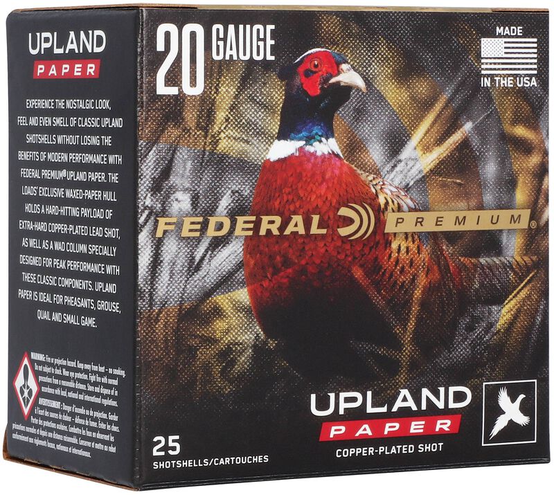 Upland Paper, 20 Gauge, 5 Shot, 2-3/4 in, 1 oz, 1250 fps