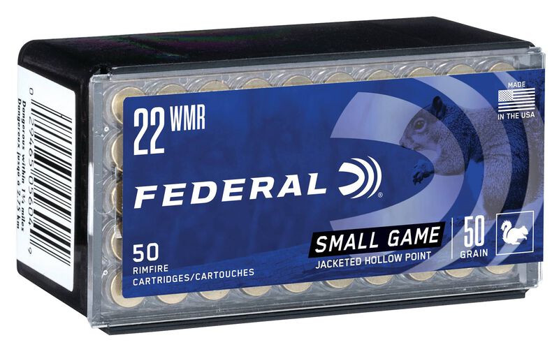 Small Game, 22 WMR, 50 Grain, Jacketed Hollow Point, 1530 fps