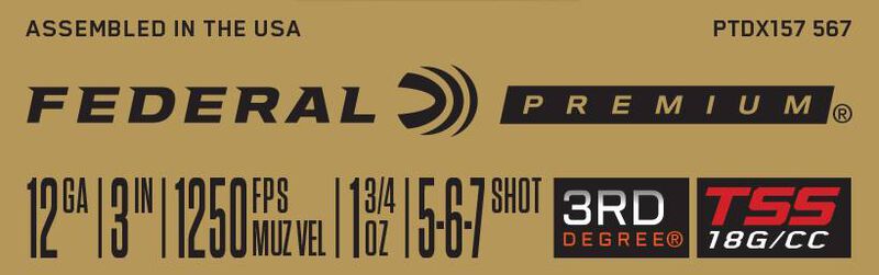 3rd Degree with HEAVYWEIGHT TSS, 12 Gauge, 5, 6 and 7 Shot, 3 in, 1 3/4 oz, 1250 fps