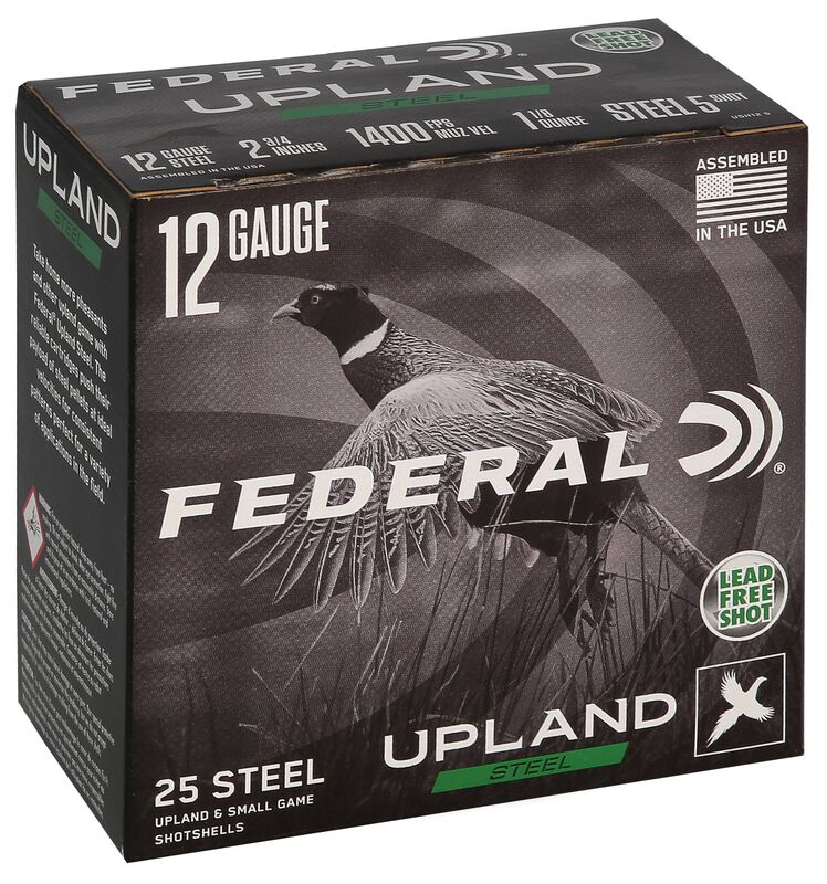 Upland Steel, 12 Gauge, 5 Shot, 2-3/4 in, 1 1/8 oz, 1400 fps