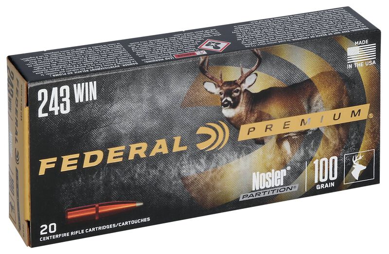 Nosler Partition, 243 Win, 100 Grain, Nosler Partition, 2850 fps