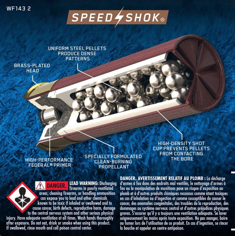 Speed-Shok, 12 Gauge, 2 Shot, 3 in, 1 1/8 oz, 1550 fps
