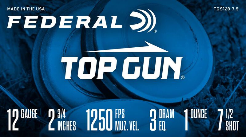 Top Gun, 12 Gauge, 7.5 Shot, 2-3/4 in, 1 oz, 1250 fps
