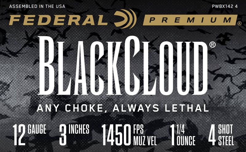 Black Cloud FS Steel, 12 Gauge, 4 Shot, 3 in, 1 1/4 oz, 1450 fps