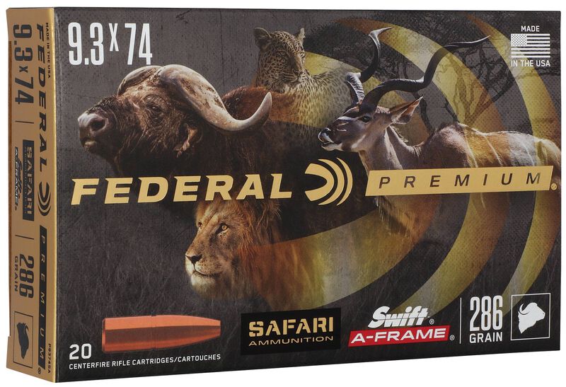 Safari Swift A-Frame, 9.3x74R, 286 Grain, Swift A-Frame, 2360 fps