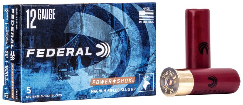 Power-Shok Rifled Slug, 12 Gauge, 547 Grain, 2-3/4 in, 1520 fps