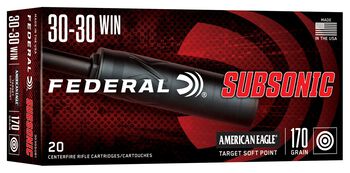 Federal Subsonic, 30-30 Win, 170 Grain, Target Soft Point, 1000 fps