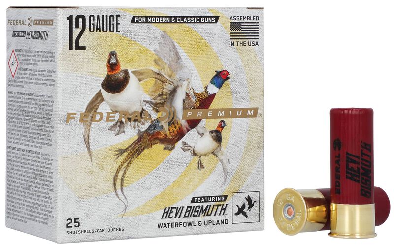 Premium HEVI-Bismuth, 12 Gauge, 4 Shot, 2-3/4 in, 1 1/4 oz, 1350 fps
