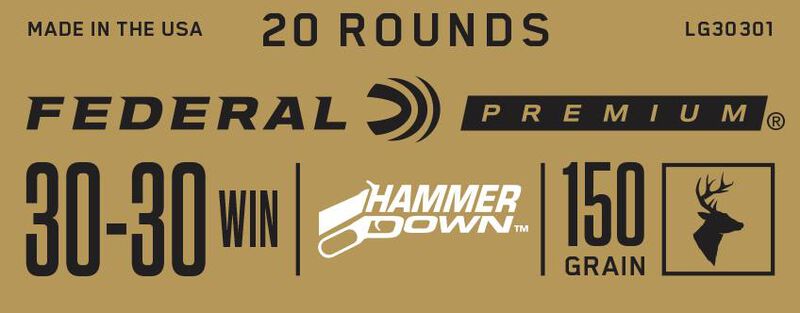 HammerDown Rifle, 30-30 Win, 150 Grain, Bonded Soft Point, 2390 fps